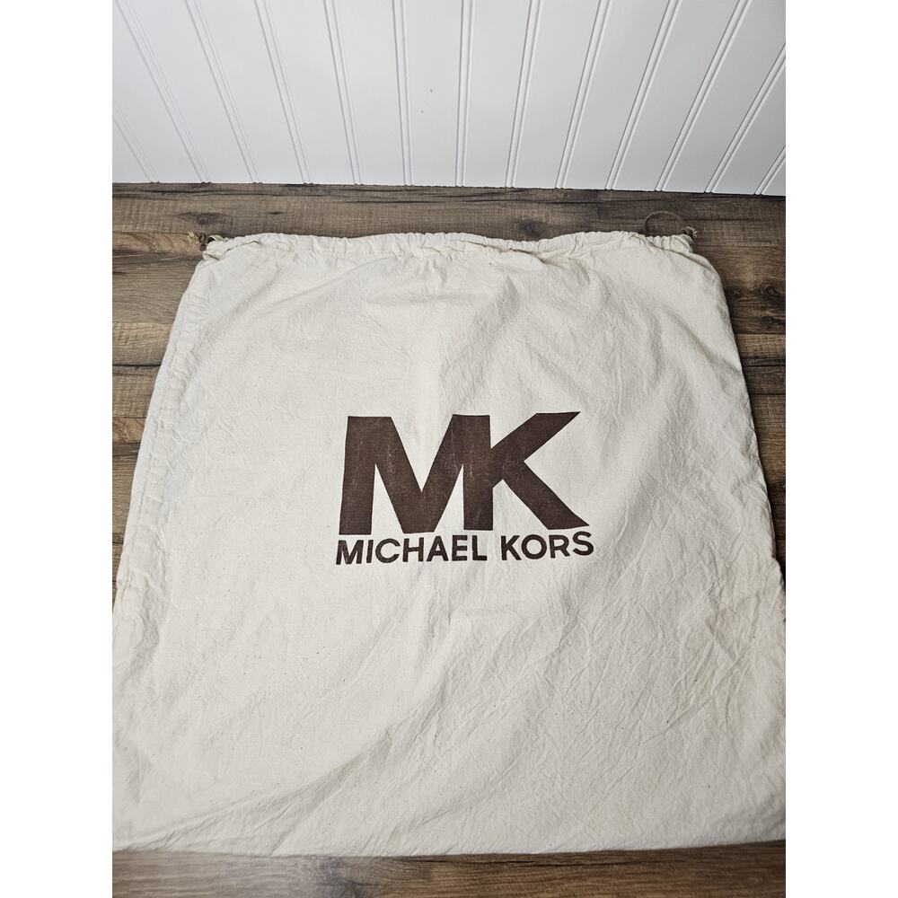 Michael Kors Jet Set East West Top Zip Acorn Saffiano Leather Tote Dust Cover - Picture 2 of 16